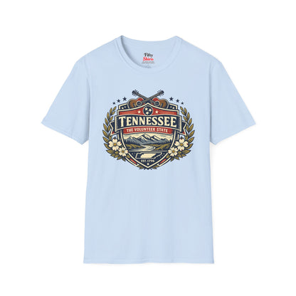 Tennessee Heritage Badge Unisex Softstyle T Shirt State Pride Graphic Tee Collections FS03