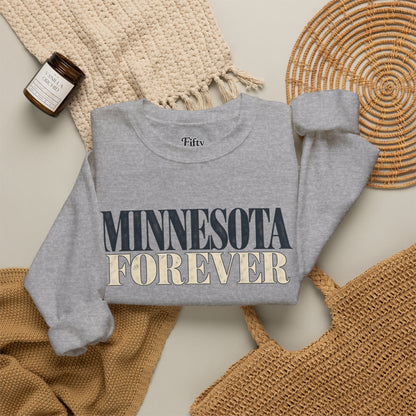 Minnesota Forever Unisex Crewneck Sweatshirt State Name Graphic