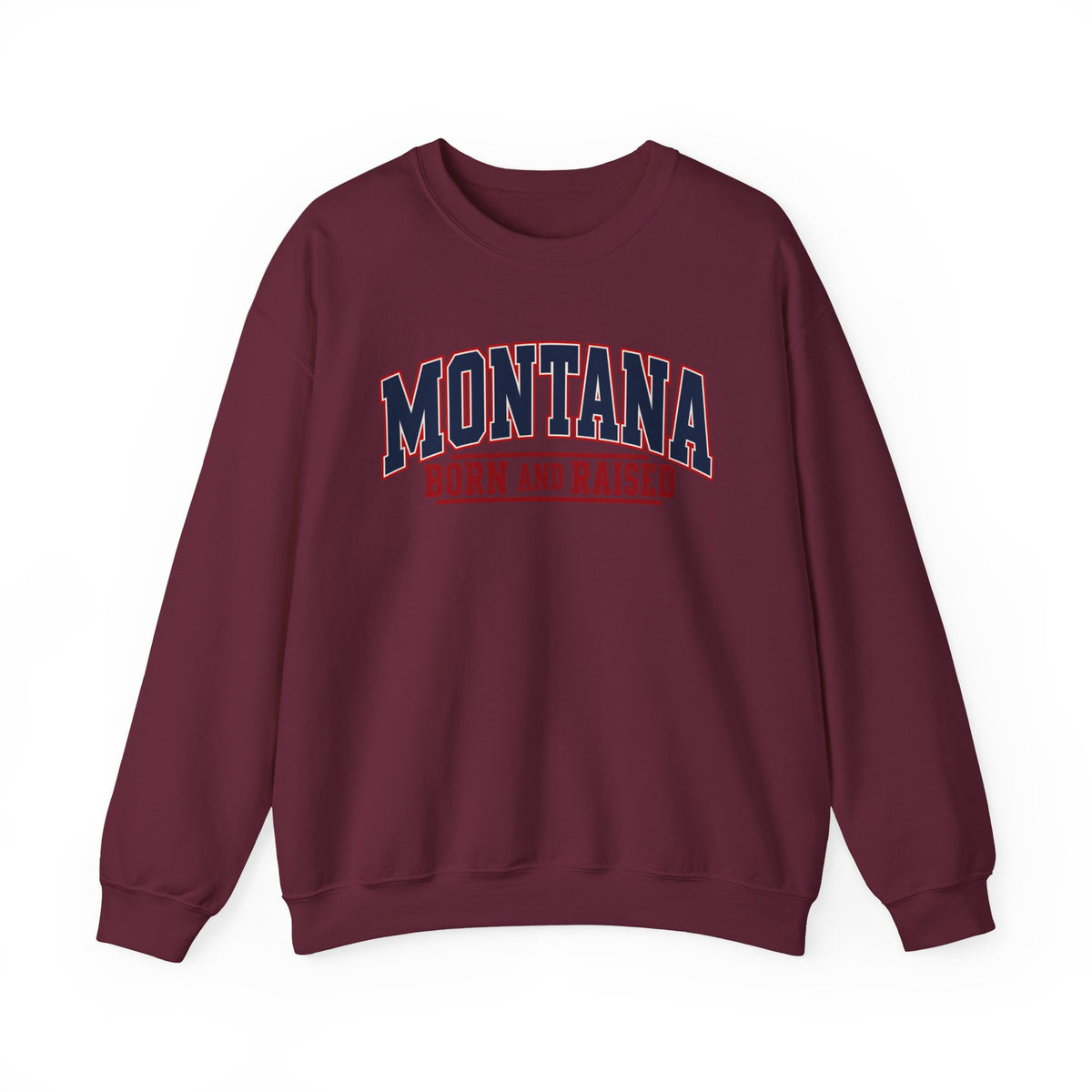 Montana Born and Raised Premium Collegiate Unisex Sweatshirt Graphic