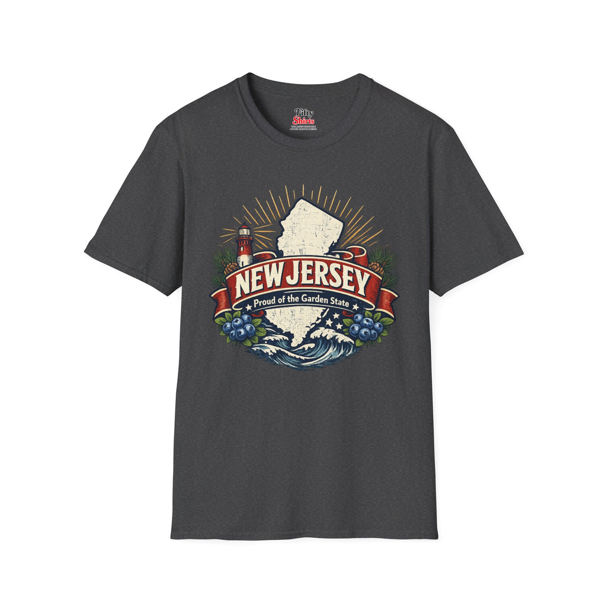 New Jersey State Pride Unisex Softstyle T Shirt State Pride Graphic Tee Collections FS03