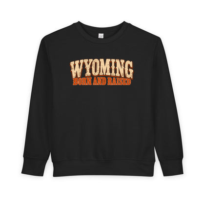 Wyoming Born and Raised Vintage 1970s Western Unisex Toddler Sweatshirt