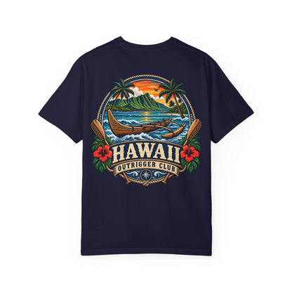 Hawaii Outrigger Club Unisex Comfort Color 1717 Streetwear Graphic Tee