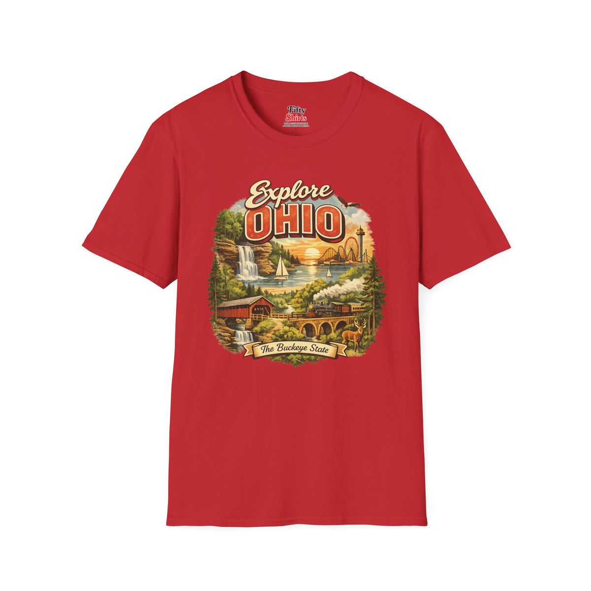 Explore Ohio Unisex Softstyle T Shirt State Pride Graphic Tee Collections FS03