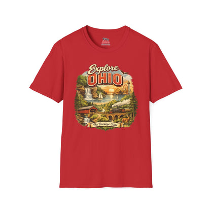 Explore Ohio Unisex Softstyle T Shirt State Pride Graphic Tee Collections FS03