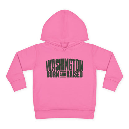 Washington Born and Raised Bold Streetwear Unisex Toddler Pullover Fleece Hoodie