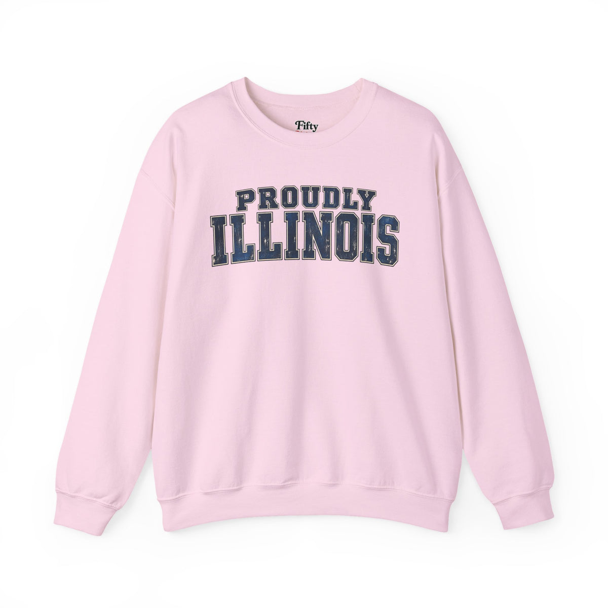 Proudly Illinois Unisex Crewneck Sweatshirt State Name Graphic