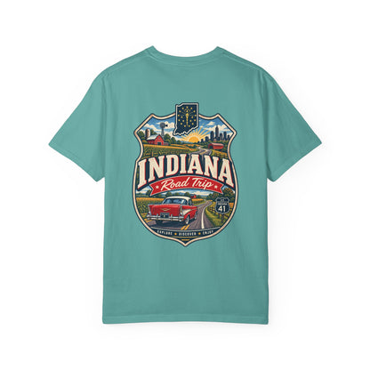 Indiana Road Trip Unisex Comfort Color 1717 Streetwear Graphic Tee