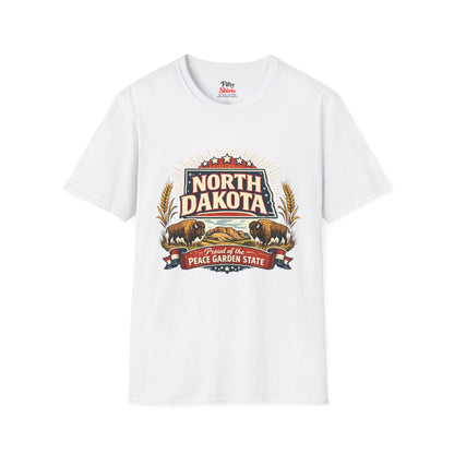 North Dakota State Pride Unisex Softstyle T Shirt State Pride Graphic Tee Collections FS03