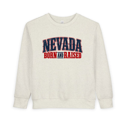 Nevada Born and Raised Premium Western Heritage Unisex Toddler Sweatshirt