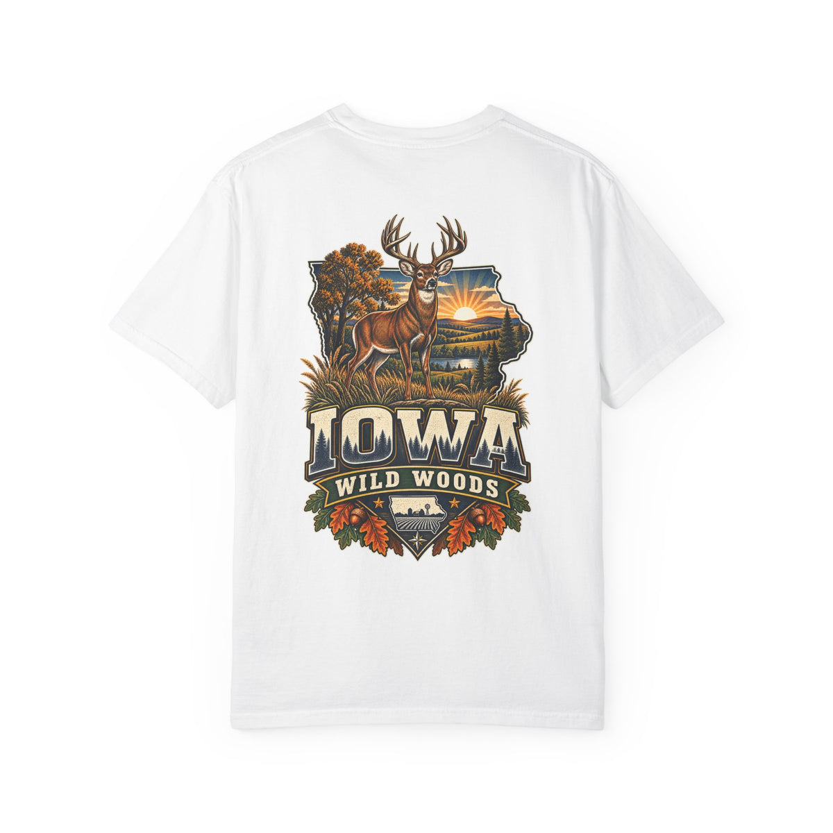 Iowa Wild Woods Unisex Comfort Color 1717 Streetwear Graphic Tee