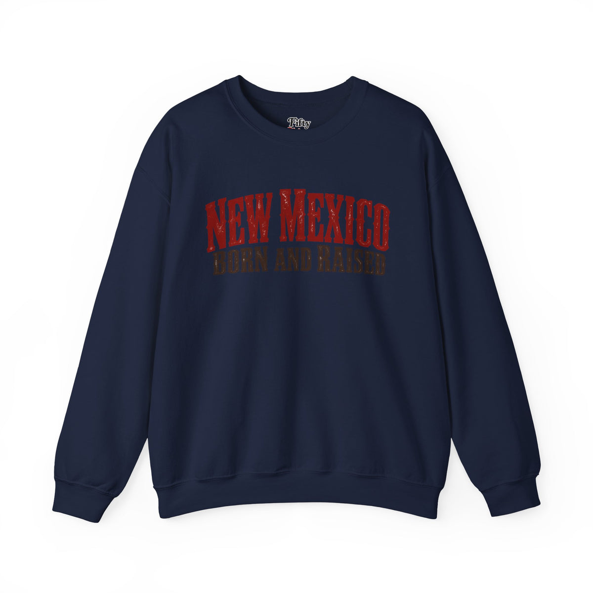 New Mexico Born and Raised Western Ranch Style Unisex Sweatshirt Graphic