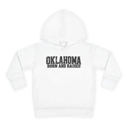 Oklahoma Born and Raised Minimal Heritage Unisex Toddler Pullover Fleece Hoodie