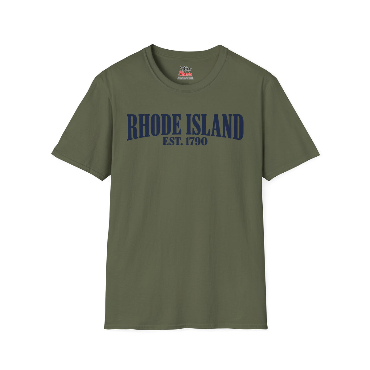 Rhode Island EST 1790 Unisex Softstyle T Shirt State Name Graphic Tee