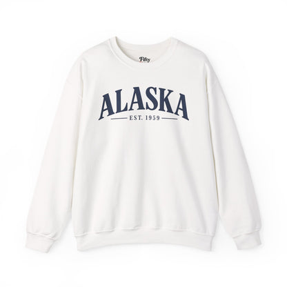 Alaska Est 1959 Unisex Crewneck Sweatshirt State Name Graphic