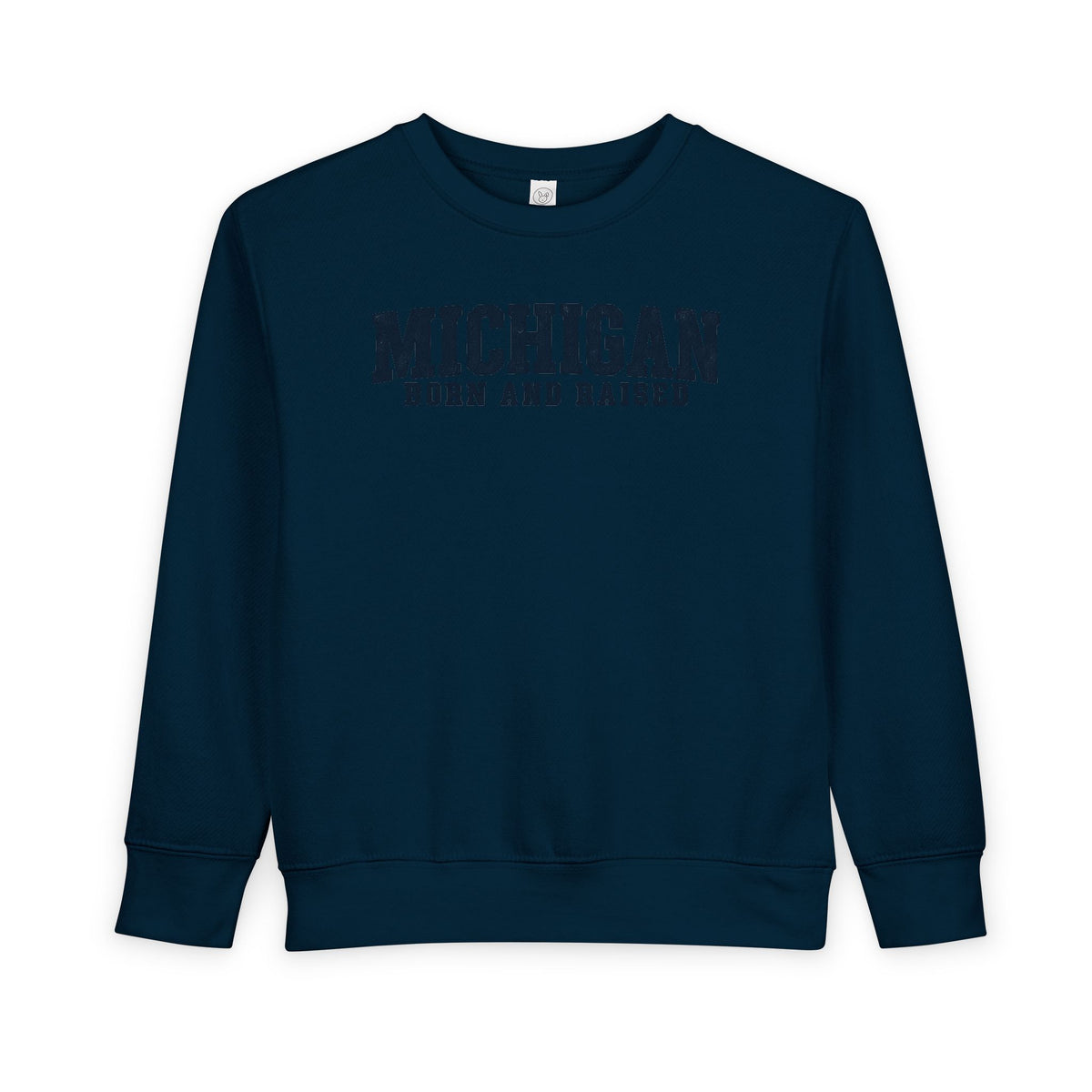 Michigan Born and Raised Rustic Midwest Unisex Toddler Sweatshirt
