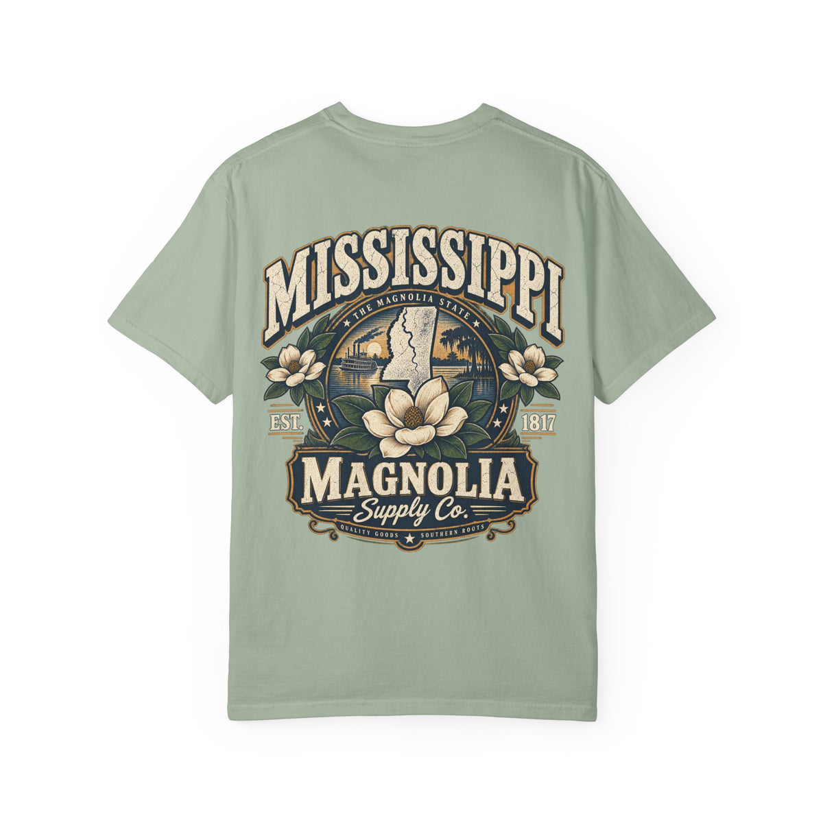 Mississippi Magnolia Supply Co. Unisex Comfort Color 1717 Streetwear Graphic Tee