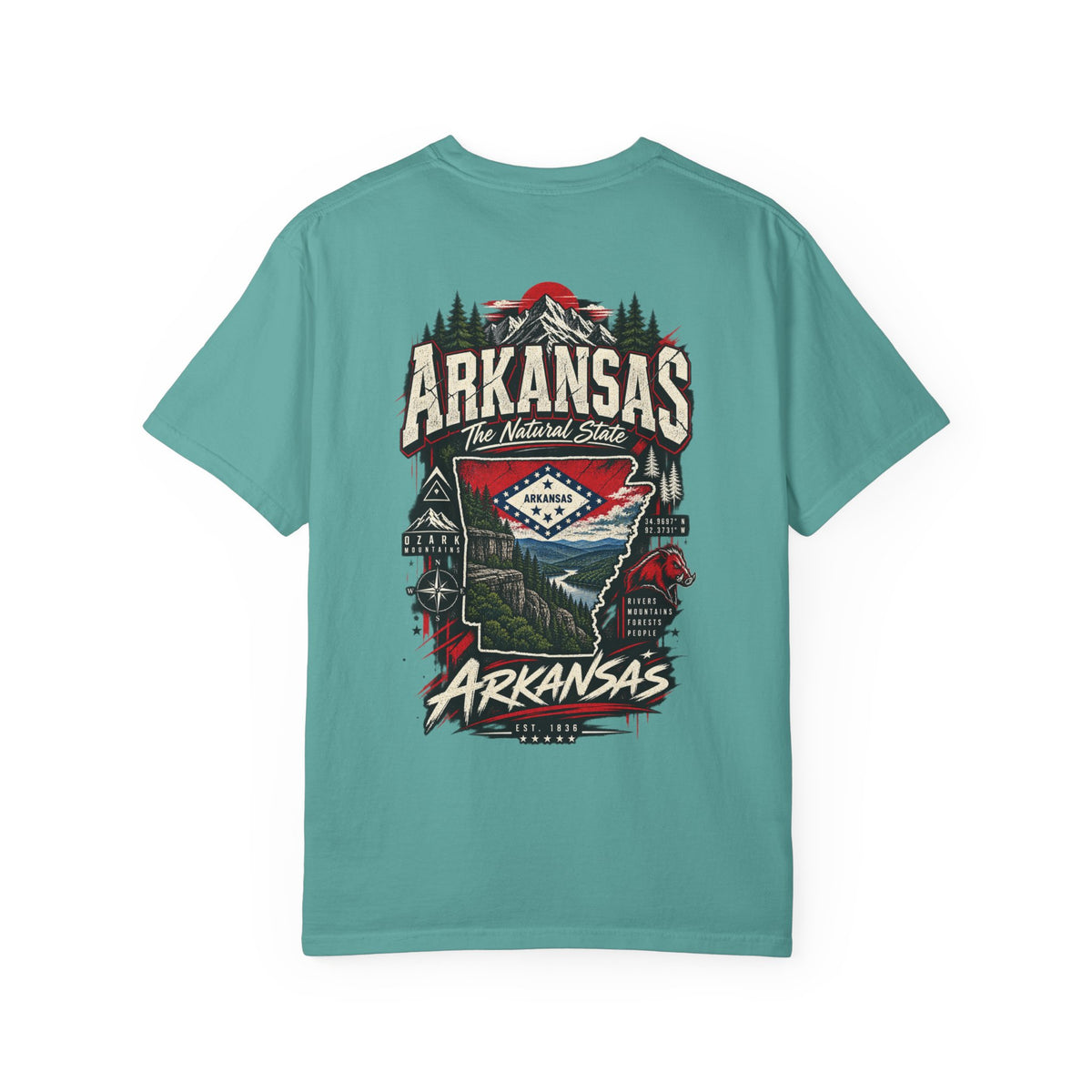 Arkansas Street Legacy Unisex Comfort Color 1717 Streetwear Graphic Tee