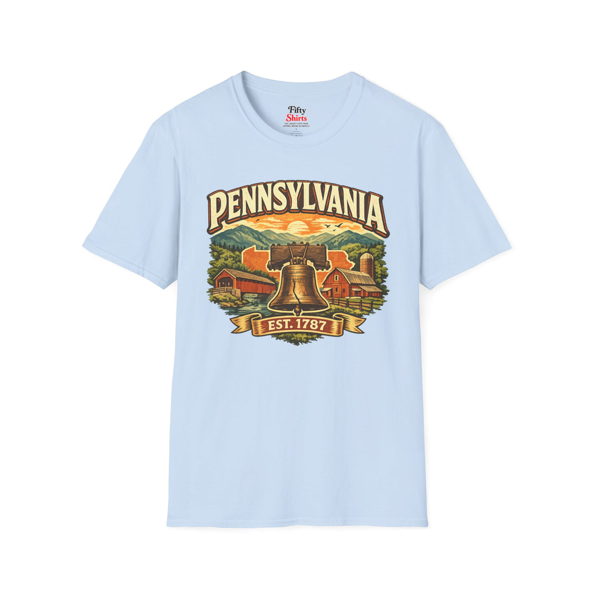 Vintage Pennsylvania Heritage Unisex Softstyle T Shirt State Pride Graphic Tee Collections FS03