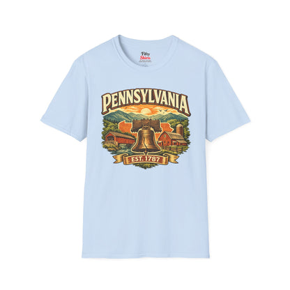 Vintage Pennsylvania Heritage Unisex Softstyle T Shirt State Pride Graphic Tee Collections FS03