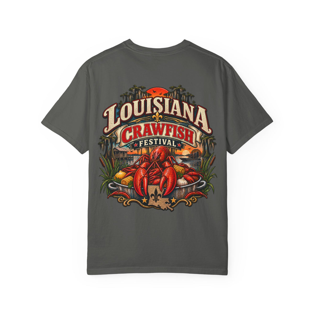 Louisiana Crawfish Festival Unisex Comfort Color 1717 Streetwear Graphic Tee