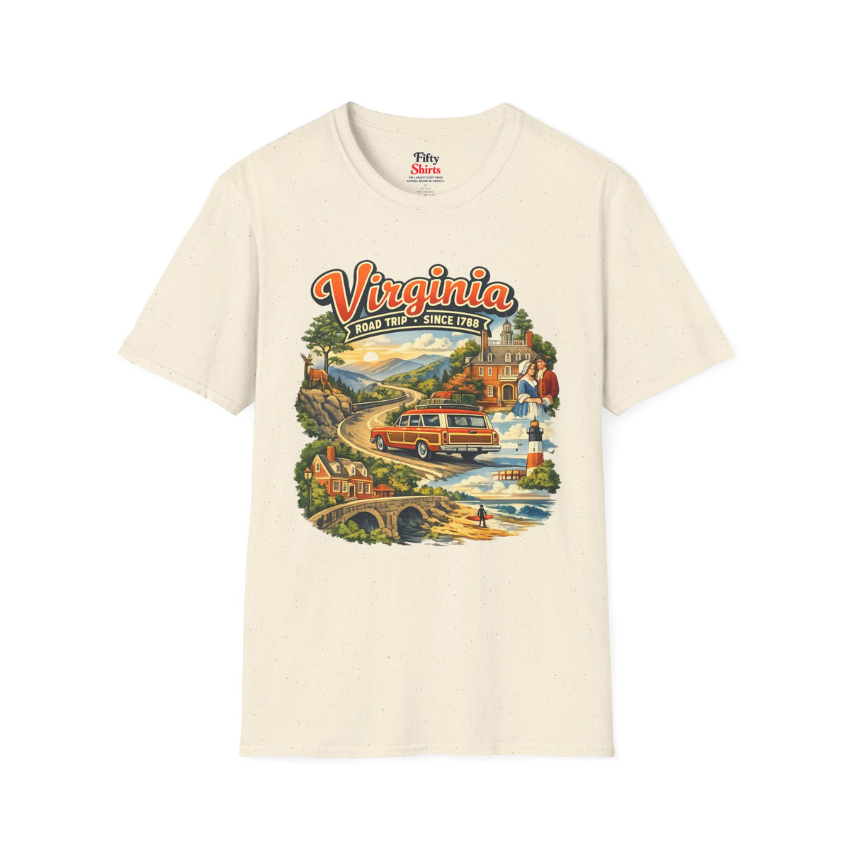 Virginia Road Trip Unisex Softstyle T Shirt State Pride Graphic Tee Collections FS03