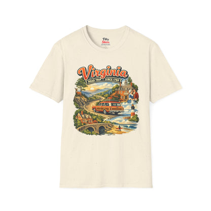 Virginia Road Trip Unisex Softstyle T Shirt State Pride Graphic Tee Collections FS03