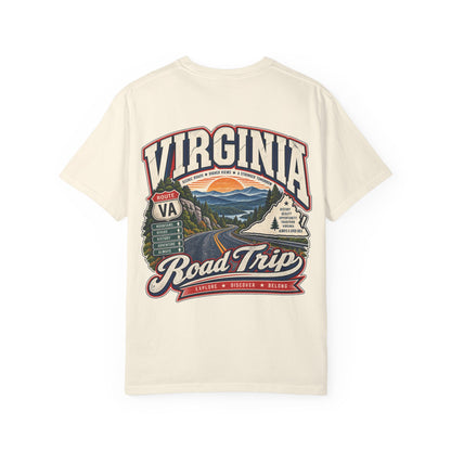 Virginia Road Trip Unisex Comfort Color 1717 Streetwear Graphic Tee