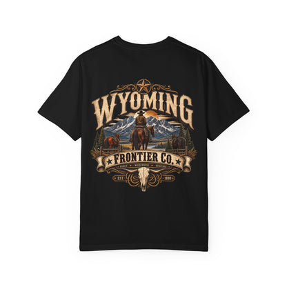 Wyoming Frontier Co. Unisex Comfort Color 1717 Streetwear Graphic Tee