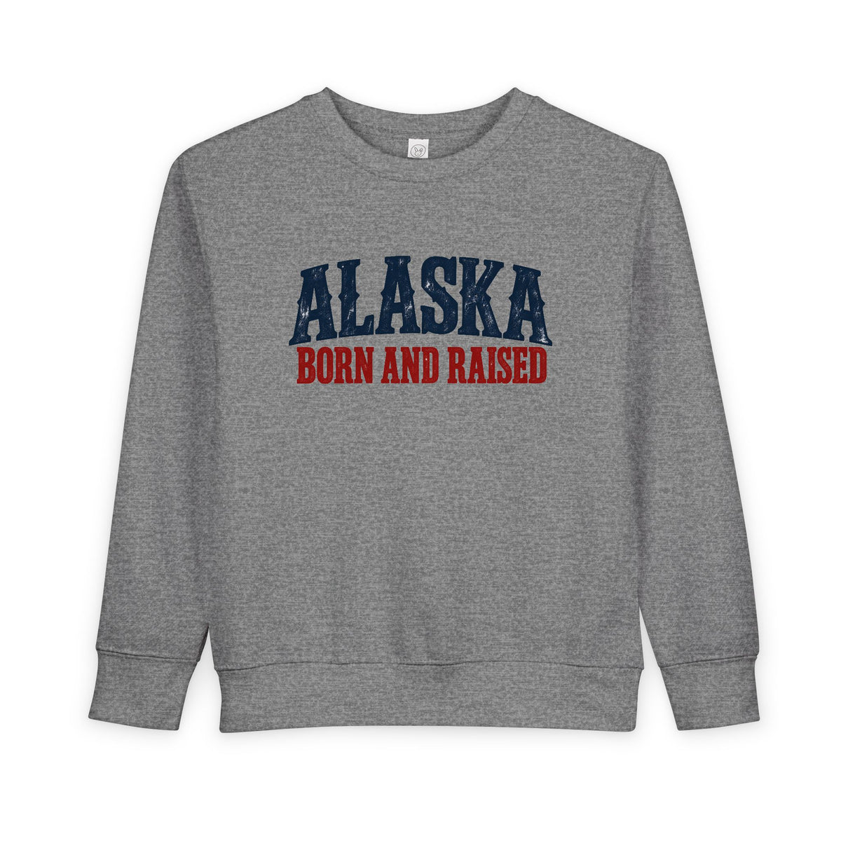 Alaska Born and Raised Rugged Americana Unisex Toddler Sweatshirt