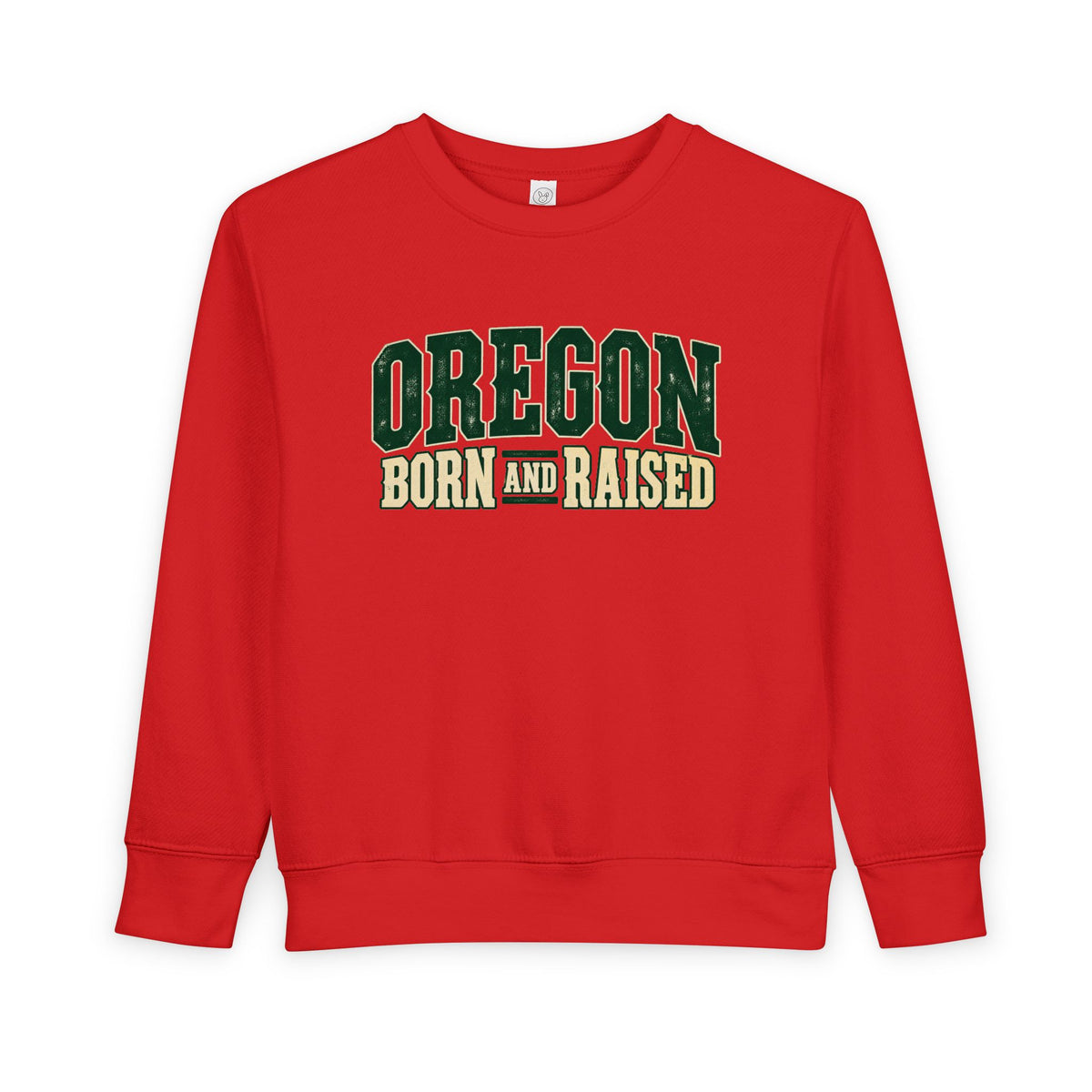 Oregon Born and Raised Pacific Northwest Americana Unisex Toddler Sweatshirt