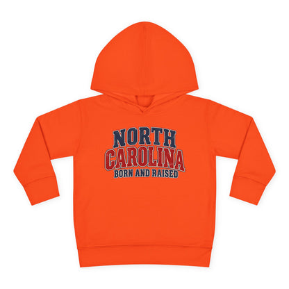 North Carolina Born and Raised Vintage Americana Unisex Toddler Pullover Fleece Hoodie
