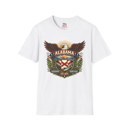 Alabama Americana Eagle Unisex Softstyle T Shirt State Pride Graphic Tee Collections FS03