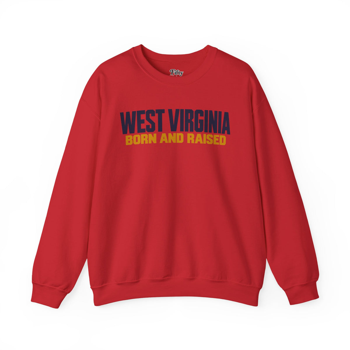 West Virginia Born and Raised Minimal Modern Unisex Sweatshirt Graphic