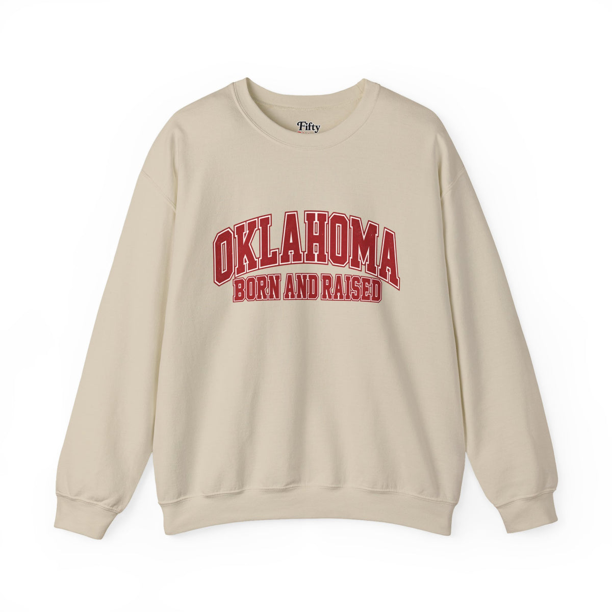 Oklahoma Born and Raised Old-School Athletic Unisex Sweatshirt Graphic