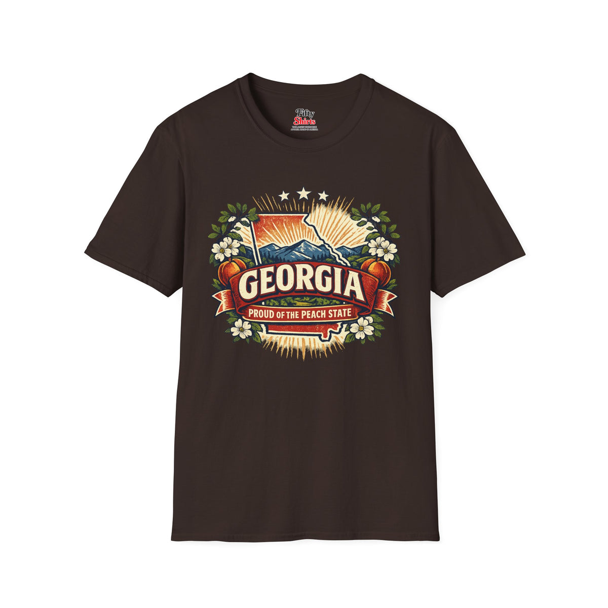 Georgia State Pride Unisex Softstyle T Shirt State Pride Graphic Tee Collections FS03