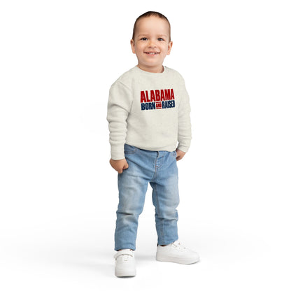 Alabama Born and Raised Minimal Heritage Unisex Toddler Sweatshirt