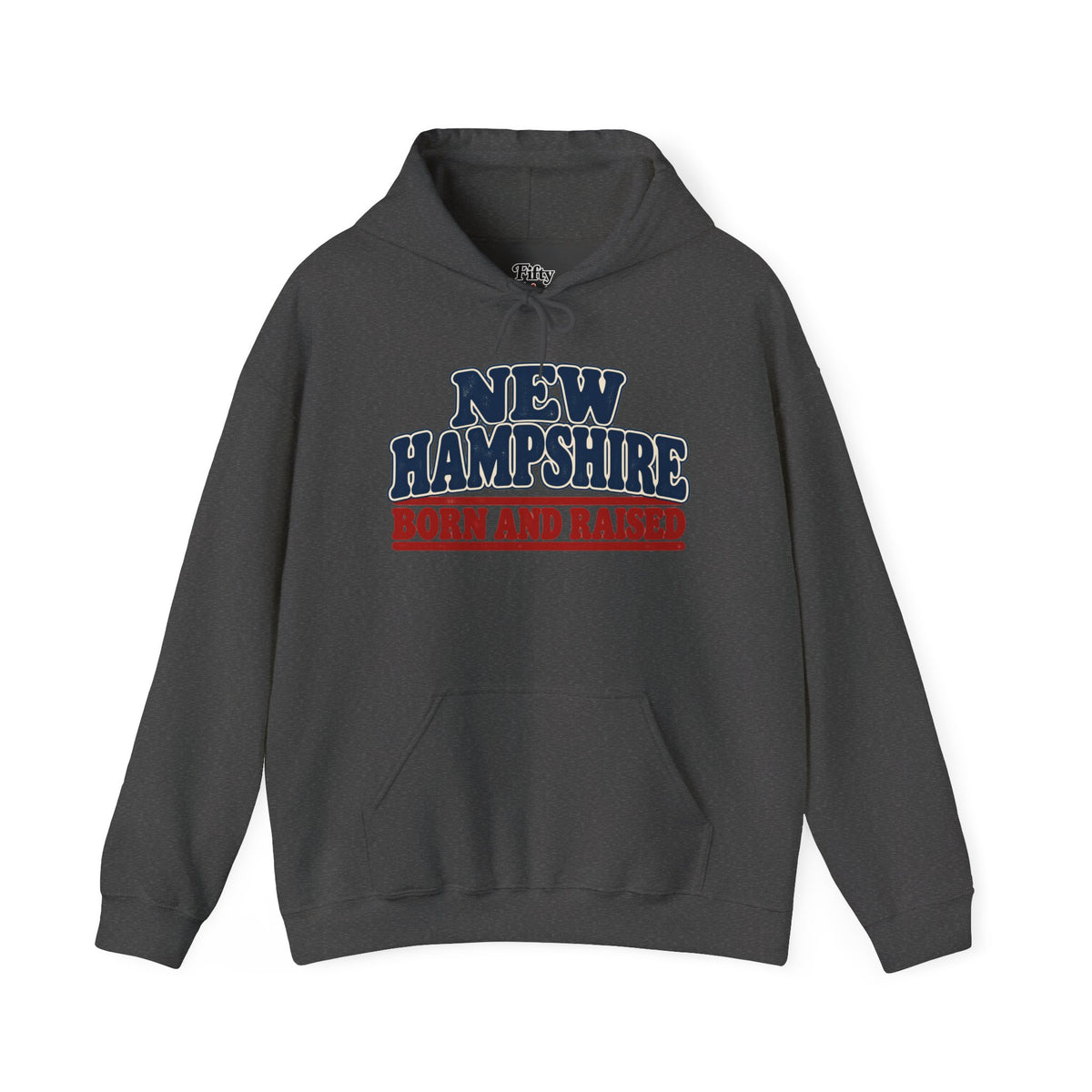 New Hampshire Born and Raised Retro 1970s New England Unisex Hoodie Graphic
