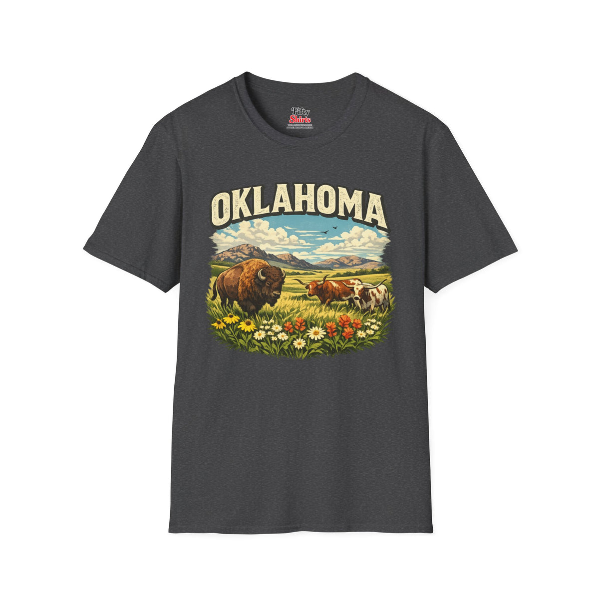 Oklahoma Wildlife Unisex Softstyle T Shirt State Pride Graphic Tee Collections FS03