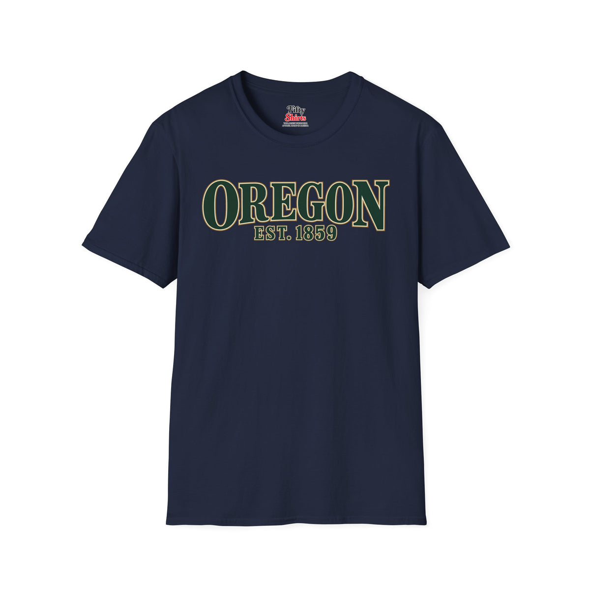 Oregon EST 1859 Unisex Softstyle T Shirt State Name Graphic Tee