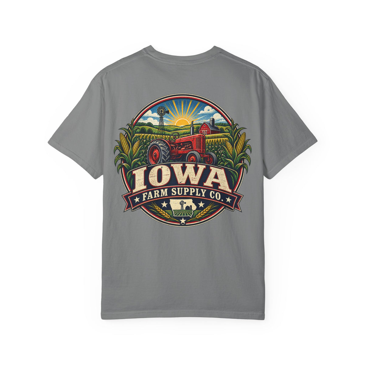 Iowa Farm Supply Co Unisex Comfort Color 1717 Streetwear Graphic Tee