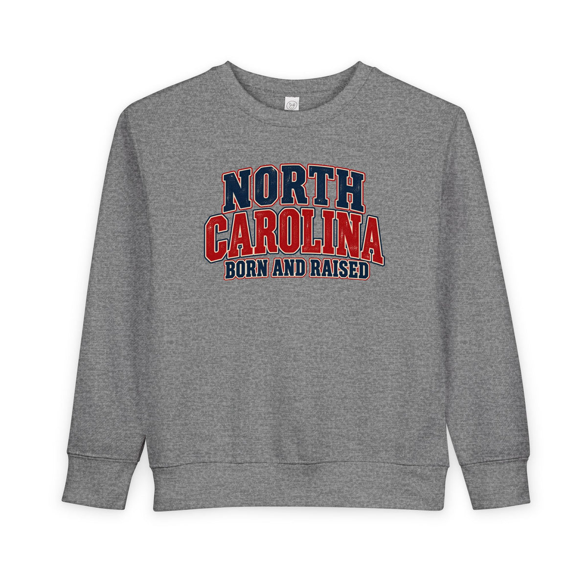 North Carolina Born and Raised Vintage Americana Unisex Toddler Sweatshirt