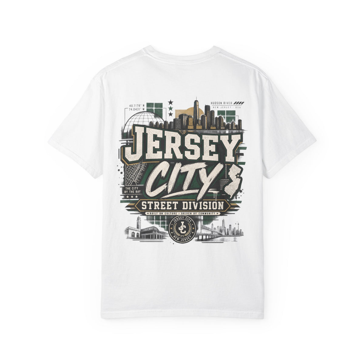 New Jersey City Street Division Unisex Comfort Color 1717 Streetwear Graphic Tee