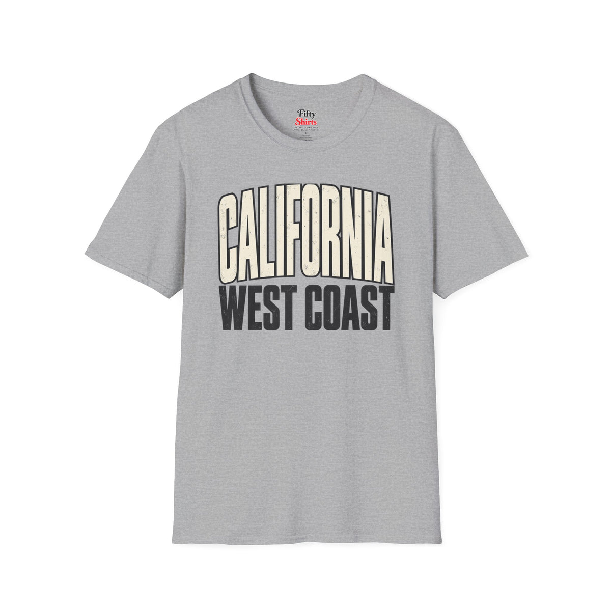 California West Coast Unisex Softstyle T Shirt State Name Graphic Tee (1)