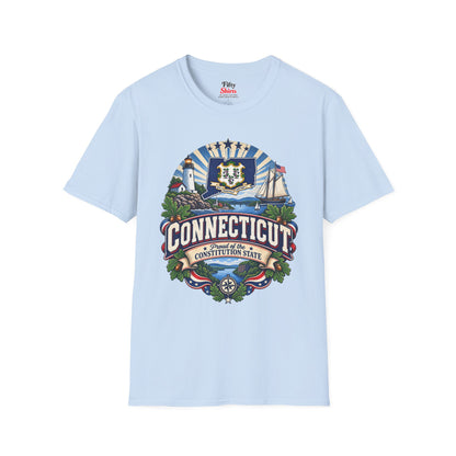 Connecticut State Pride Unisex Softstyle T Shirt State Pride Graphic Tee Collections FS03