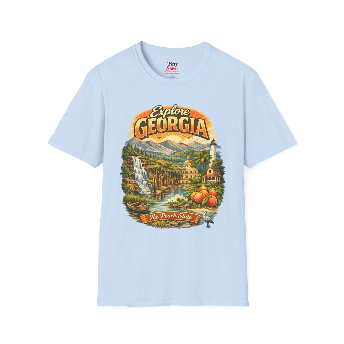 Explore Georgia Unisex Softstyle T Shirt State Pride Graphic Tee Collections FS03