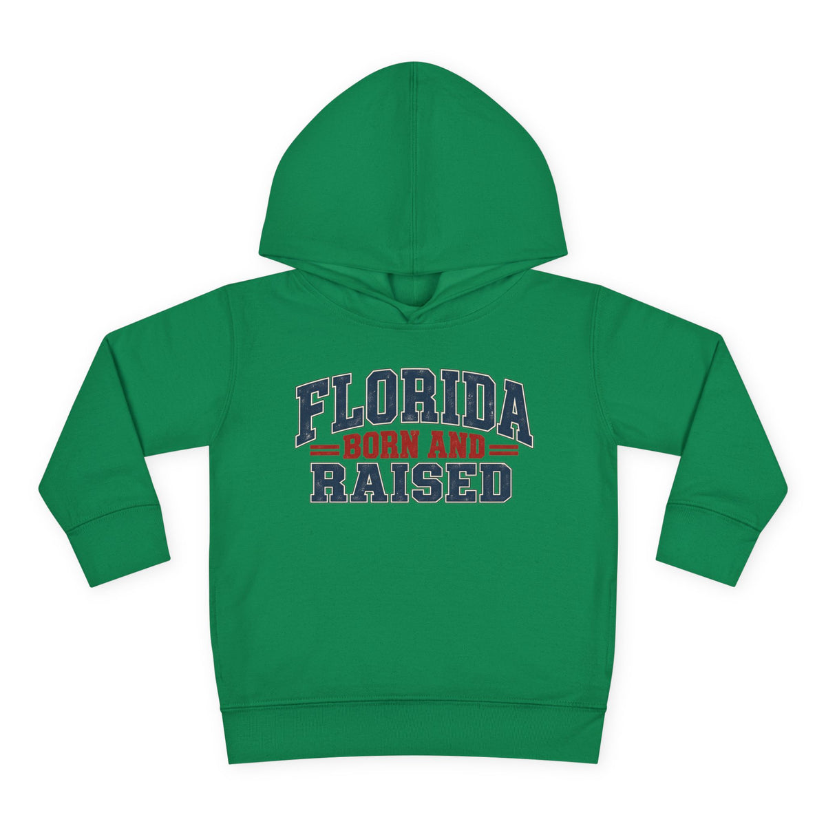 Florida Born and Raised Rustic Americana Unisex Toddler Pullover Fleece Hoodie