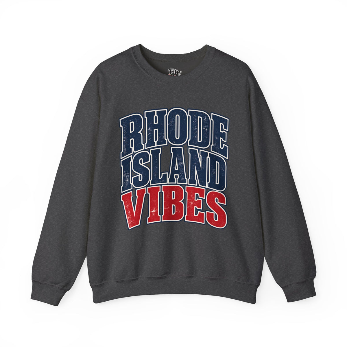 Rhode Island Vibes Unisex Crewneck Sweatshirt State Name Graphic