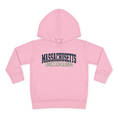 Massachusetts Born and Raised Rugged Heritage Unisex Toddler Pullover Fleece Hoodie