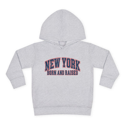 New York Born and Raised Vintage Athletic Heritage Unisex Toddler Pullover Fleece Hoodie Graphic