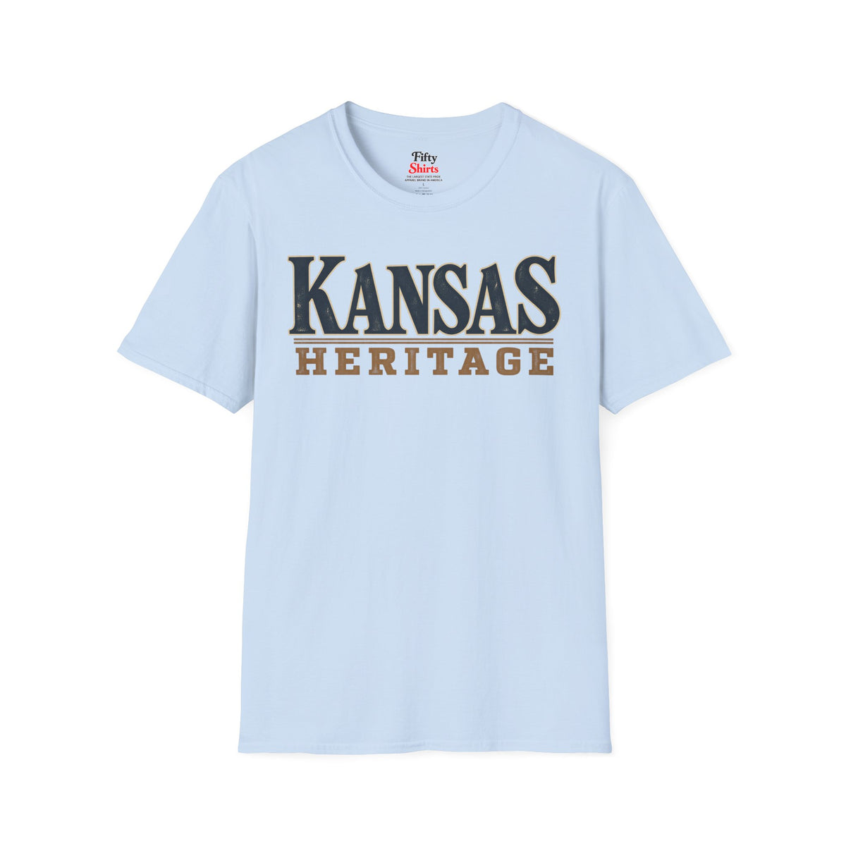Kansas Heritage Unisex Softstyle T Shirt State Name Graphic Tee